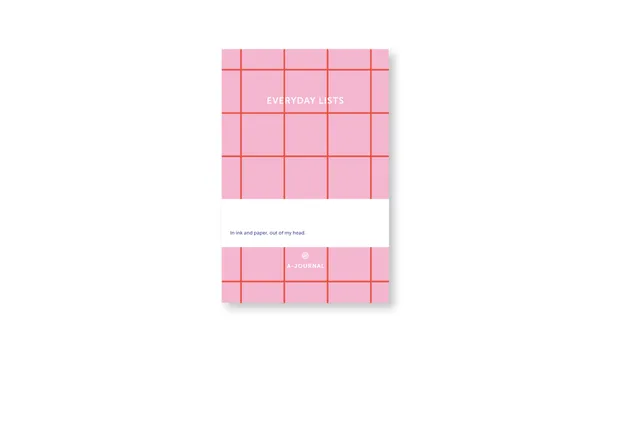 a-journal-notepad-pink-checkered-notizblock-rosa-kariert image 1