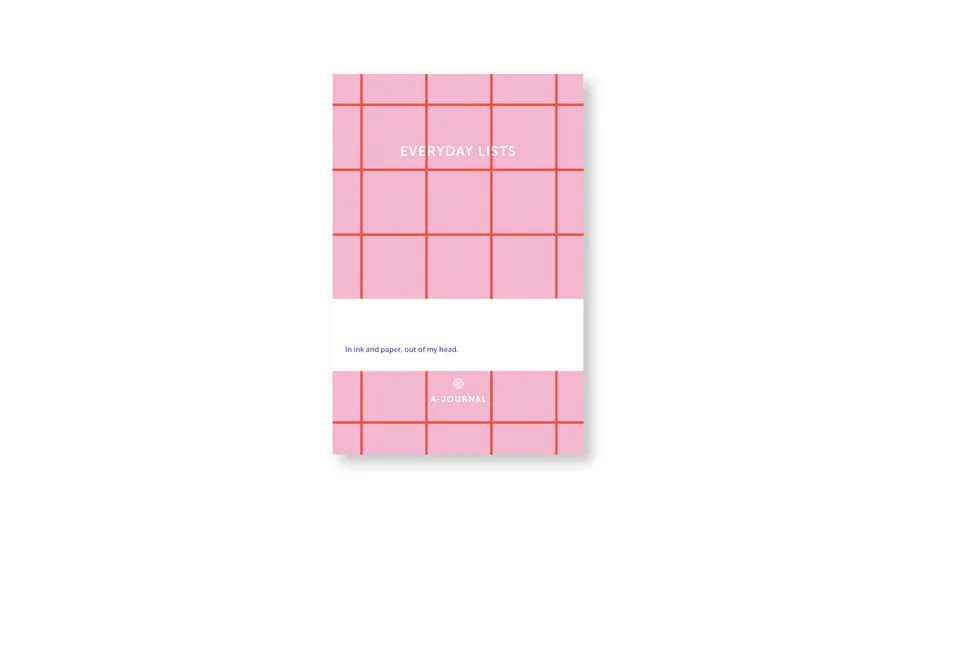 a-journal-notepad-pink-checkered-notizblock-rosa-kariert image 1