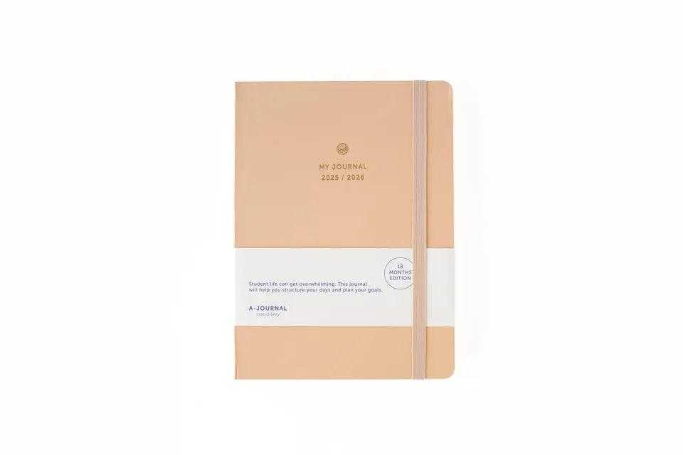 a-journal-my-journal-18-monate-schulplaner-2025-2026-beige image 1