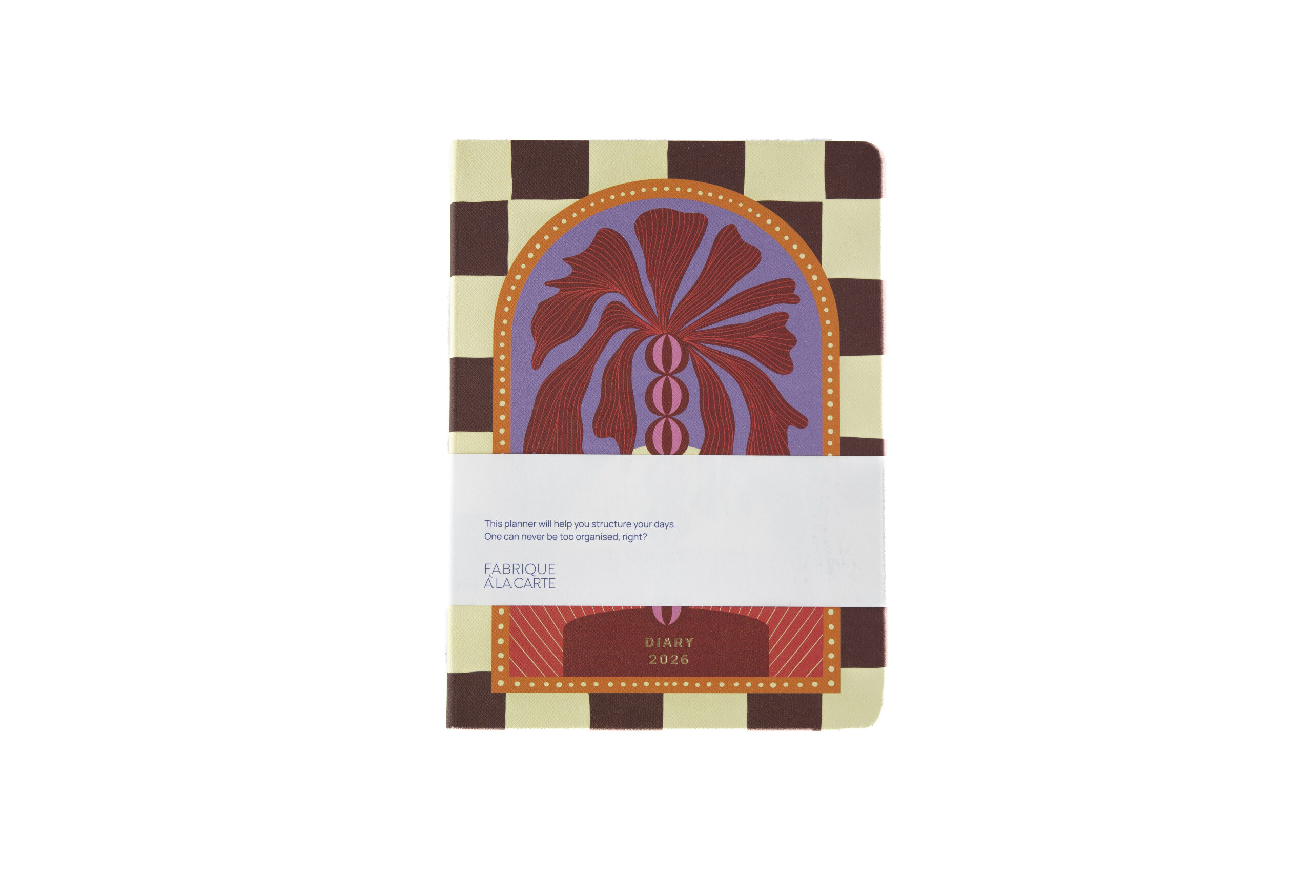 a-journal-fabrique-diary-2026-checkered-palm-tagebuch image 1
