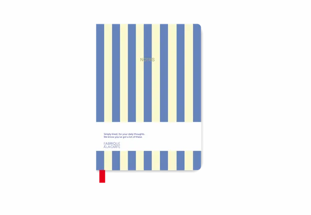 a-journal-fabrique-notizbuch-stripes-lavender-liniert image 1