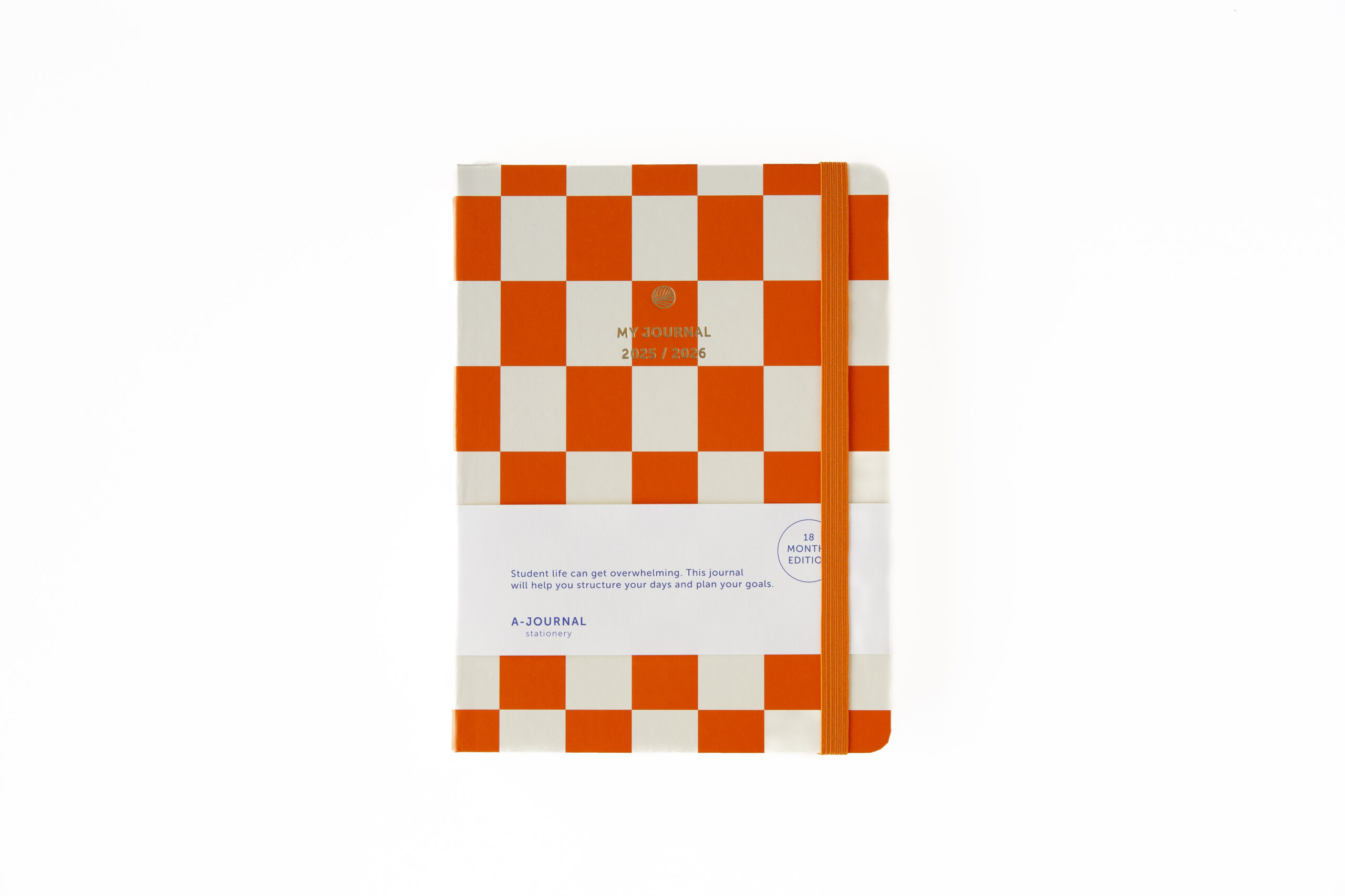 a-journal-my-journal-2025-2026-schulkalender-orange-kariert image 1
