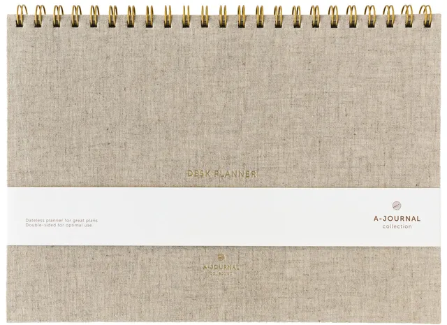a-journal-deskplanner-linen-schreibtischkalender-leinen image 1