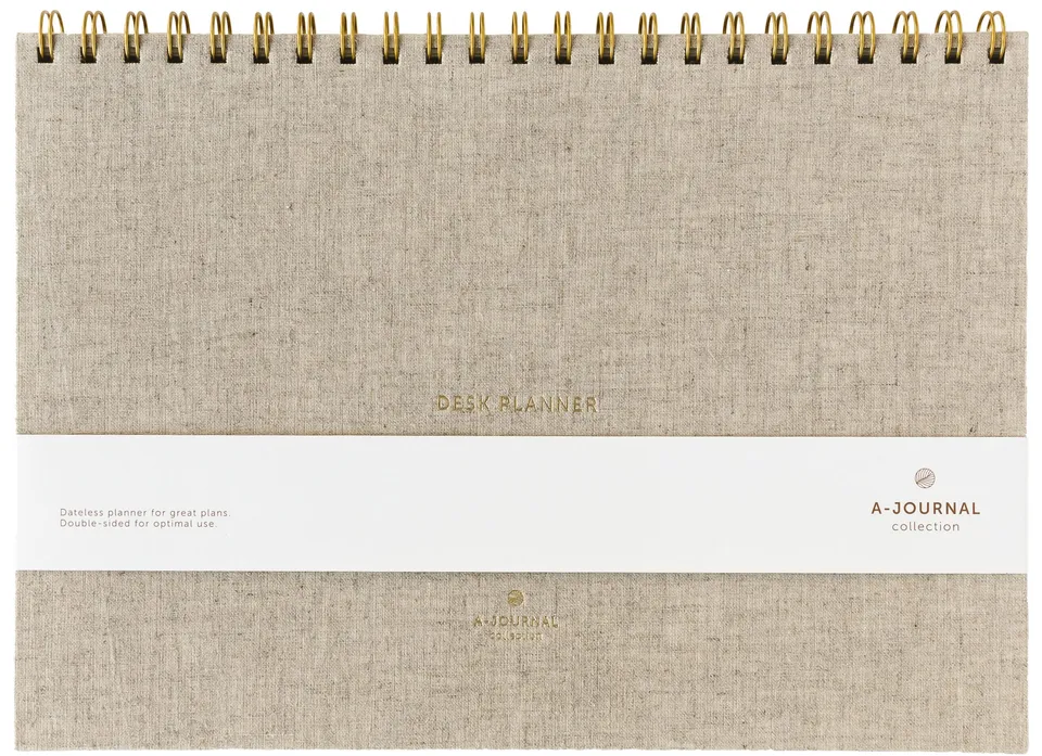 a-journal-deskplanner-linen-schreibtischkalender-leinen image 1