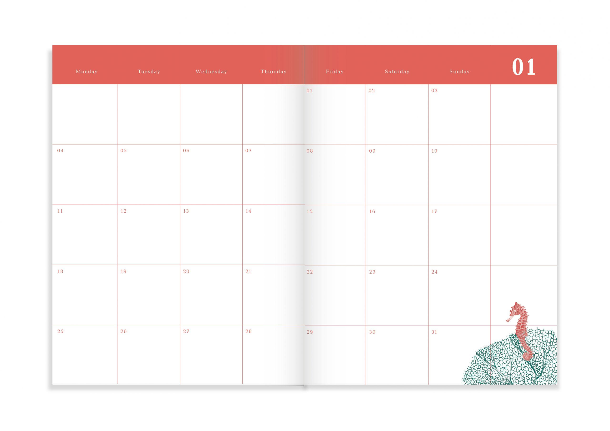 a-journal-ink-diary-2021-kalender-aqua image 3