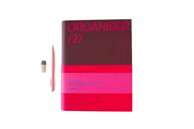 a-journal-diary-spiral-organiser-2027-bordeaux-pink image 1