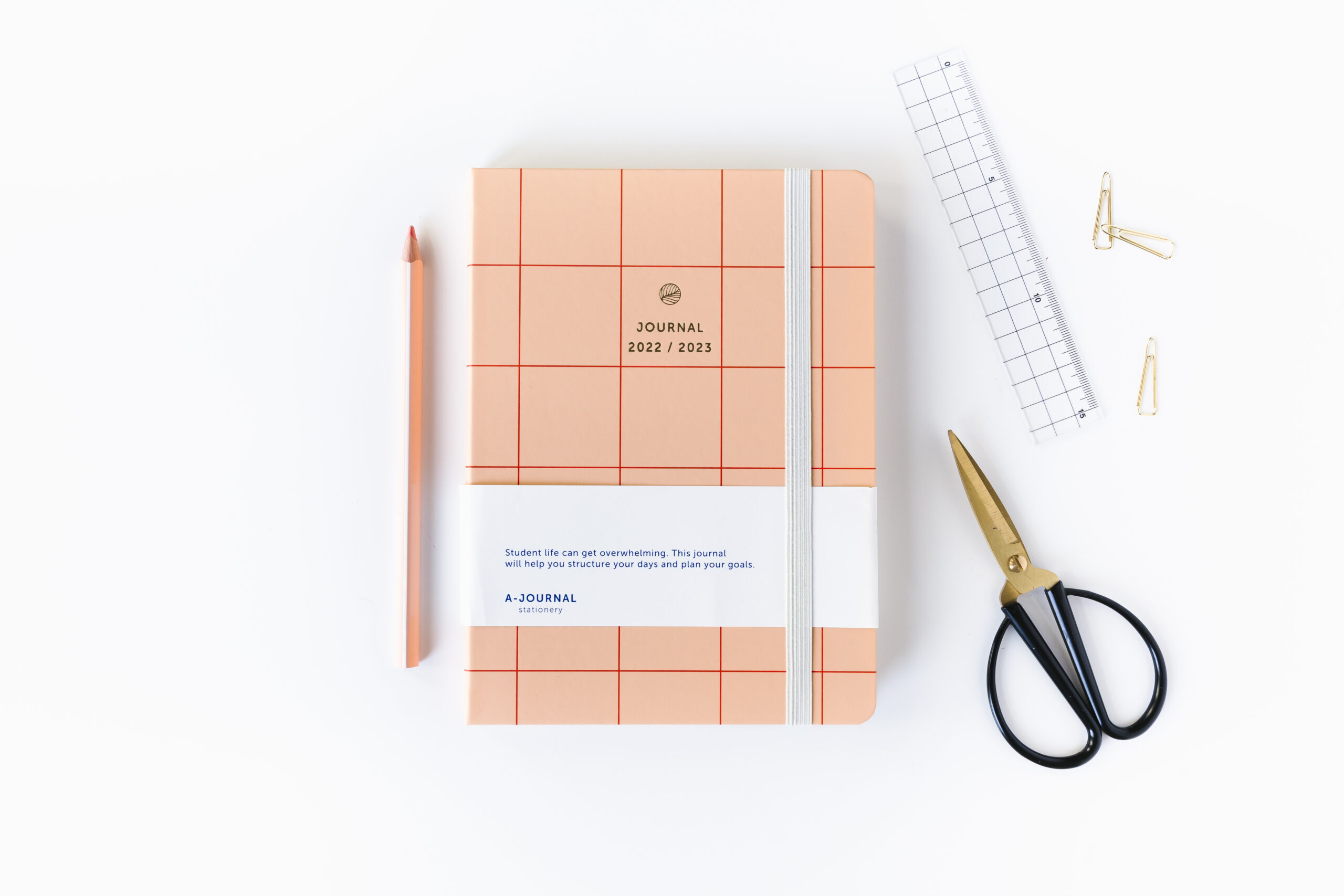 a-journal-school-diary-2022-23-sch-lerplaner-orange-kariert image 4