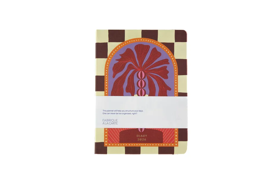 a-journal-fabrique-diary-2026-checkered-palm-tagebuch image 1