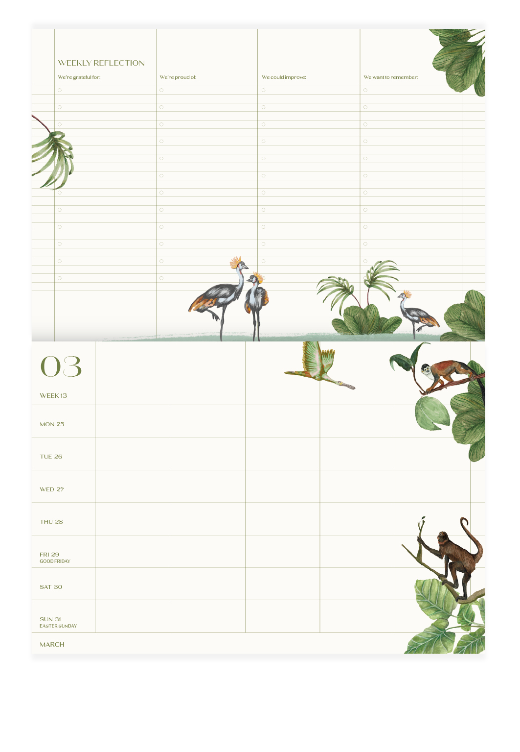 a-journal-ink-family-planner-jungle-familienplaner image 2