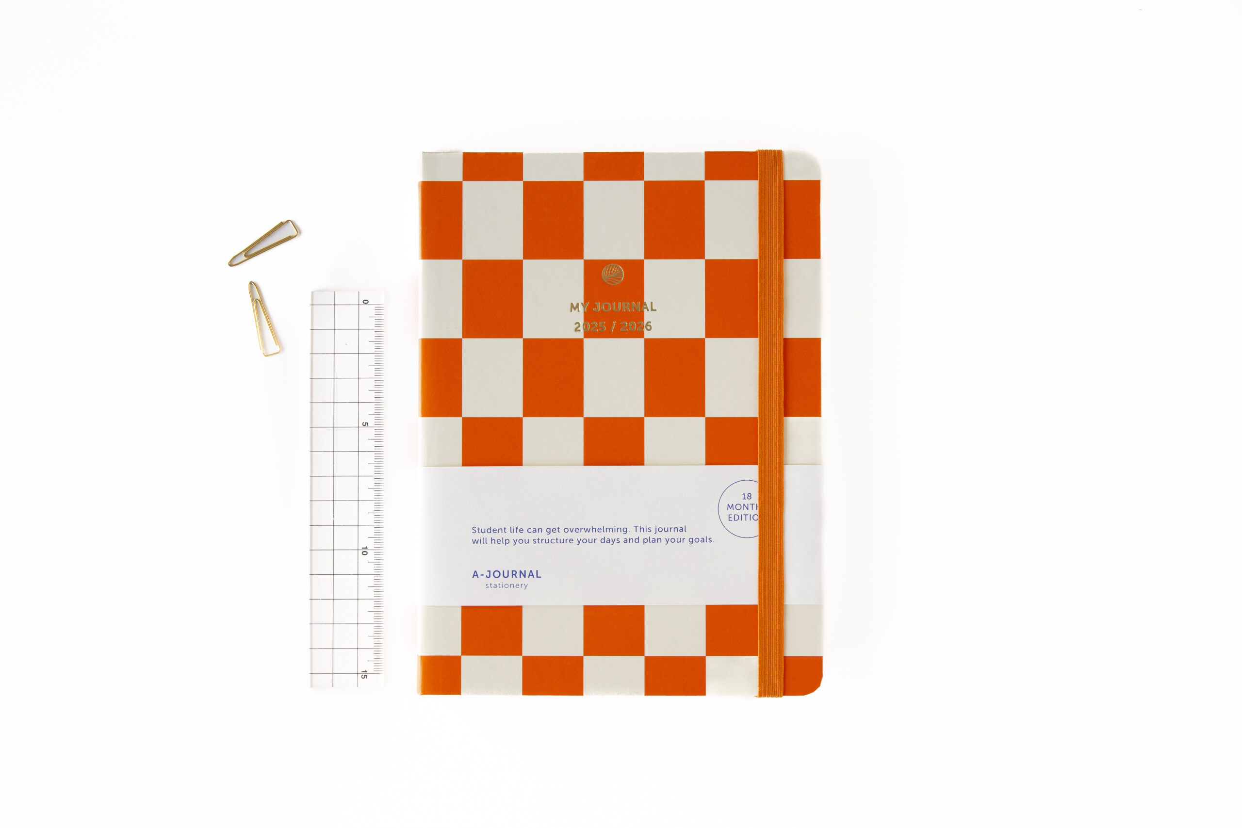 a-journal-my-journal-2025-2026-schulkalender-orange-kariert image 5