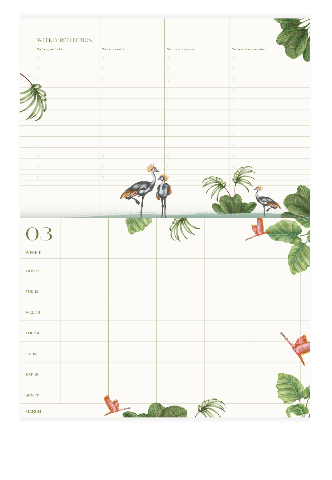 a-journal-ink-family-planner-jungle-familienplaner image 1