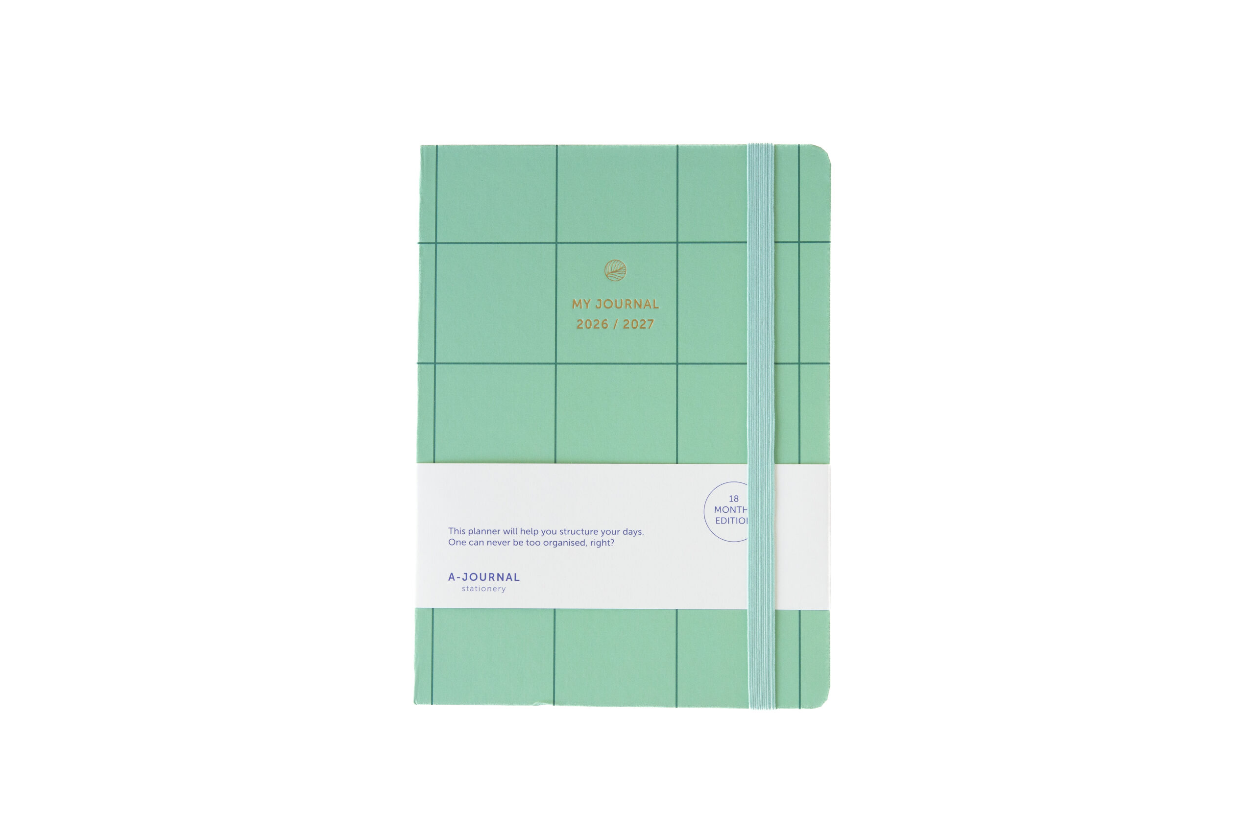 a-journal-my-journal-tagebuch-2026-2027-kariert-mint-green image 1