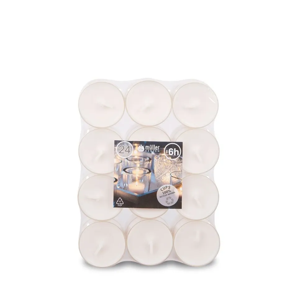 m-ller-kerzen-teelichte-6h-lichte-24er-clear-cups image 1