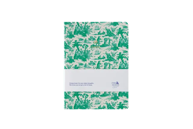 a-journal-toile-de-jouy-notizbuch-blau-gemustert image 1