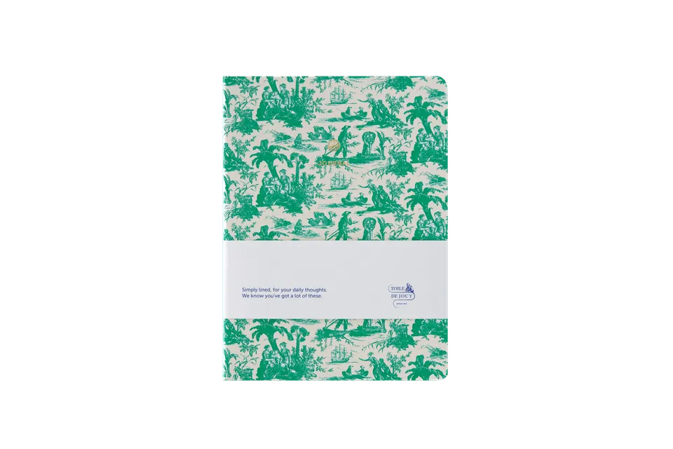 a-journal-toile-de-jouy-notizbuch-blau-gemustert image 1