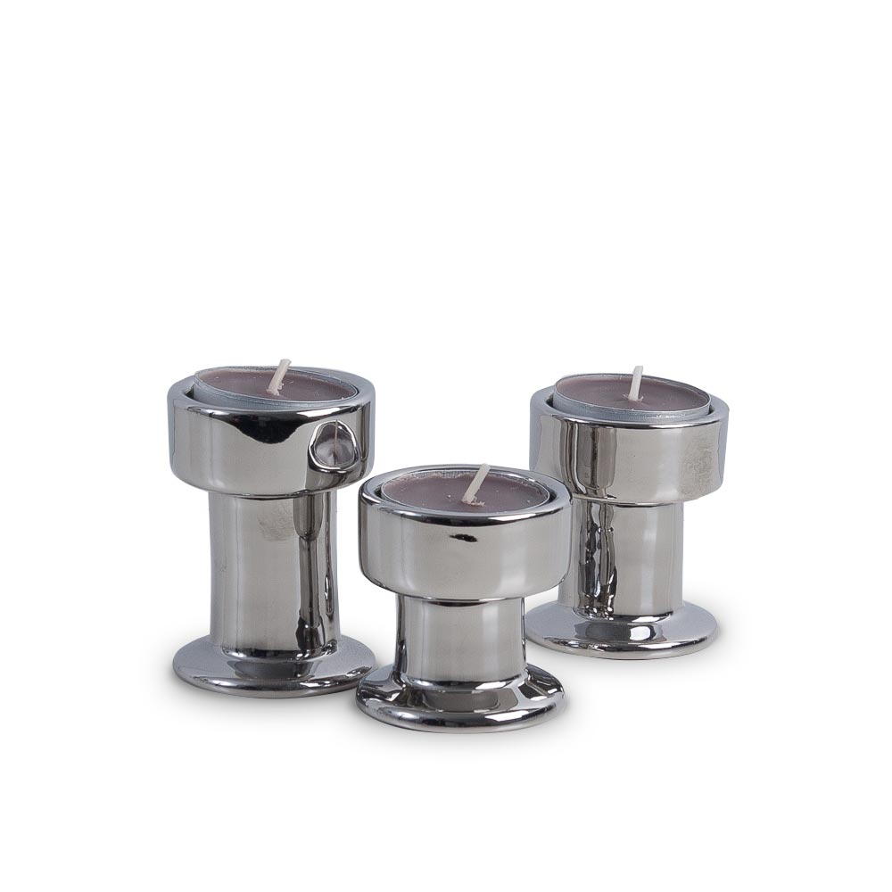 m-ller-kerzen-kerzenhalter-2-in-1-3er-set-keramik-silber image 4