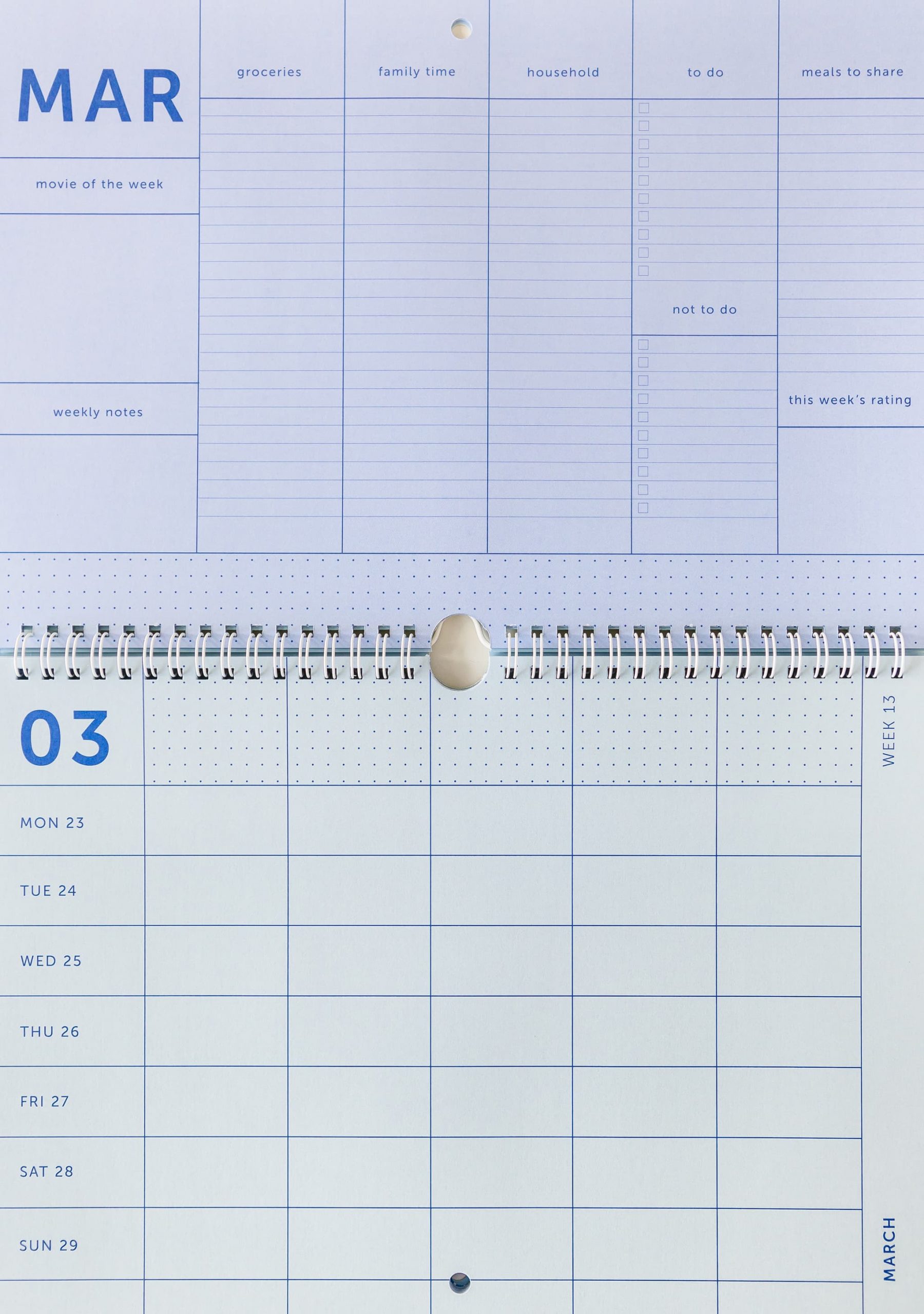 a-journal-diaries-and-planners-family-planner-2020-blau image 2