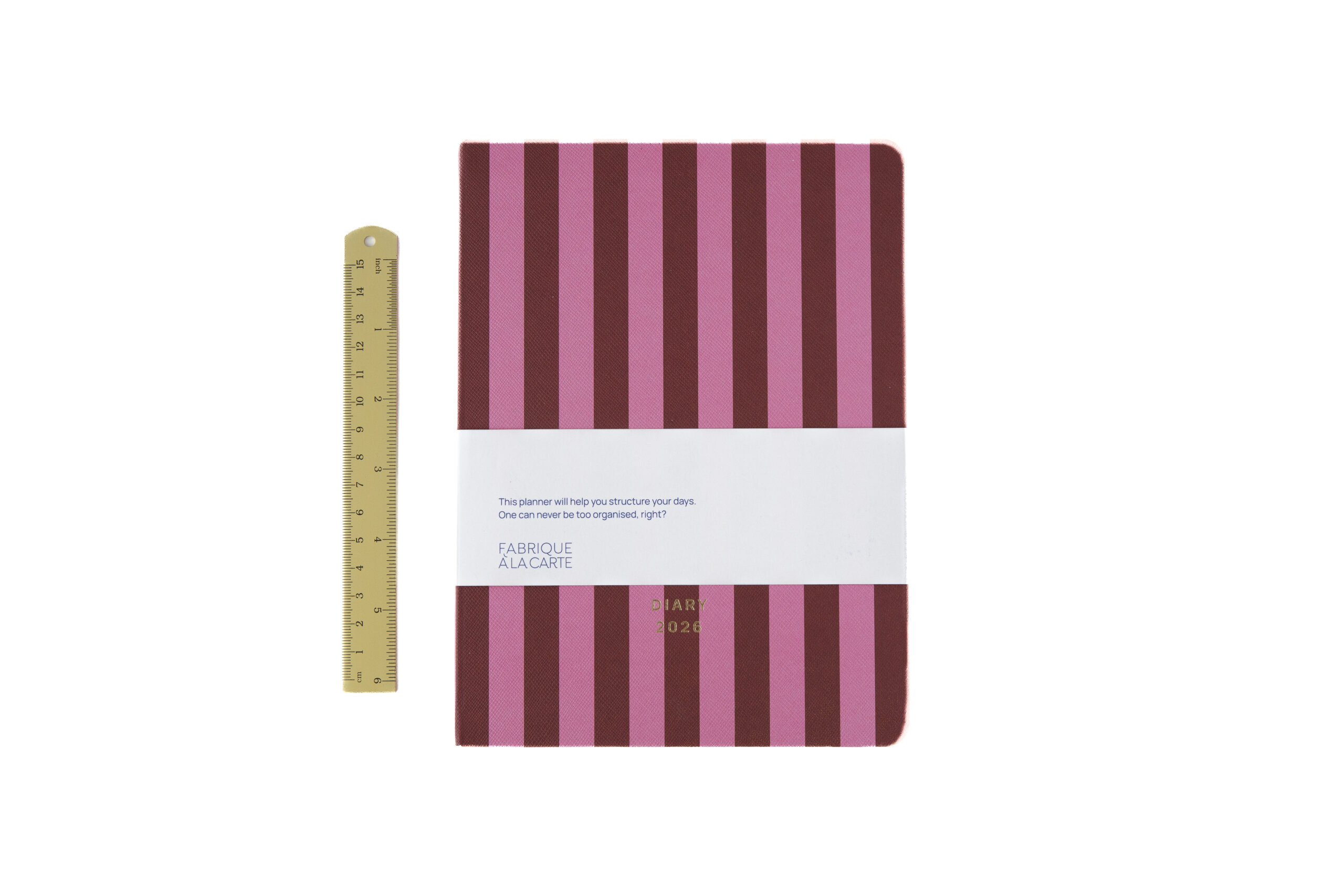 a-journal-fabrique-diary-2026-terminkalender-stripes-pink-red image 4