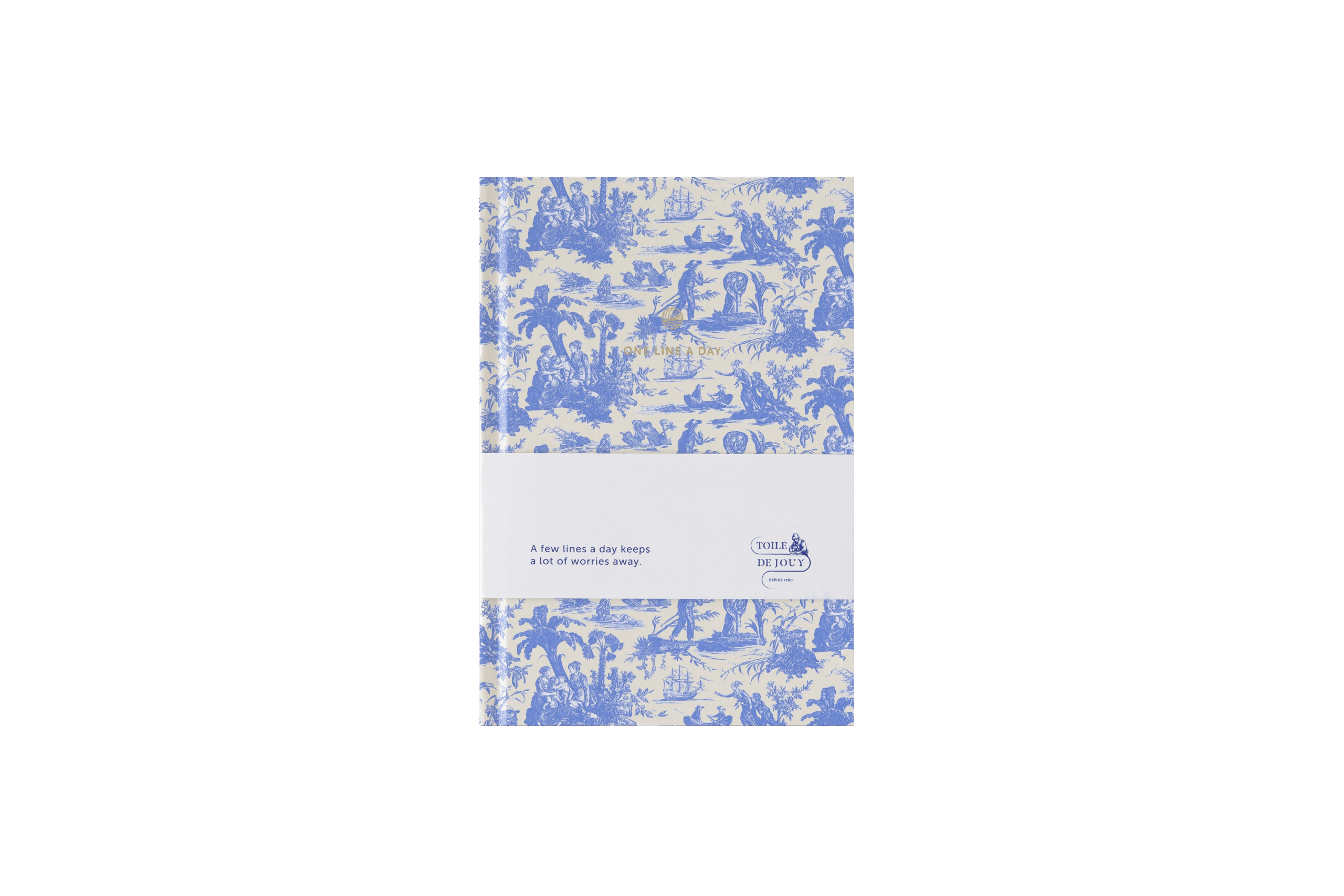 a-journal-one-line-a-day-toile-de-jouy-tagebuch-blau-5-jahre image 1