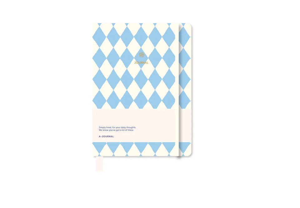 a-journal-notebooks-circus-notizbuch-kariert-blau-wei image 1