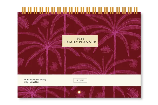 a-journal-ink-family-planner-2024-mono-fuchsia image 1