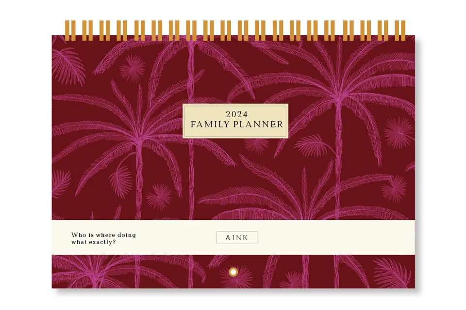a-journal-ink-family-planner-2024-mono-fuchsia image 1