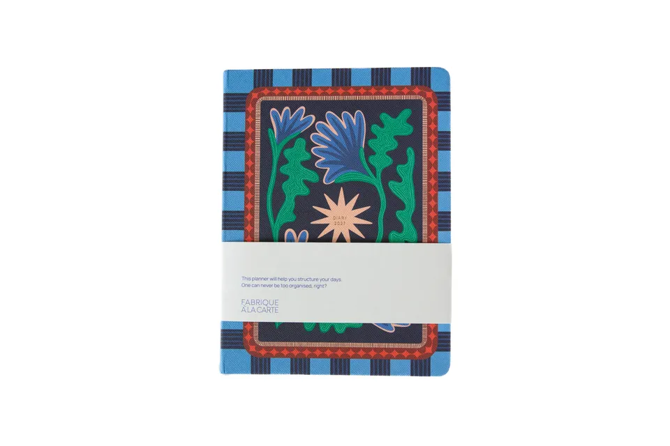 a-journal-fabrique-diary-2027-tagebuch-flowers-blue image 1