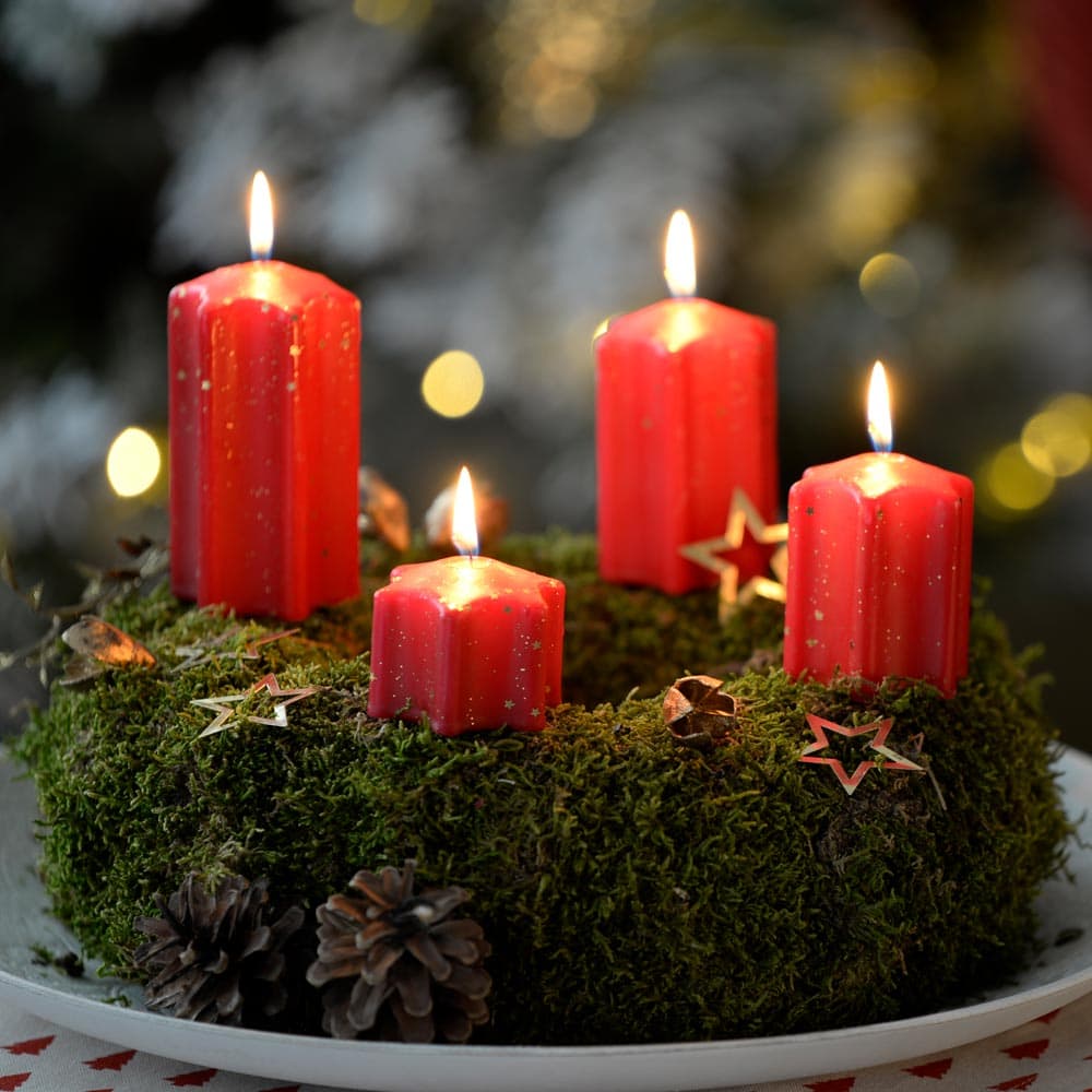 m-ller-kerzen-weihnachten-sparkle-sternkerzen-set-4er image 2