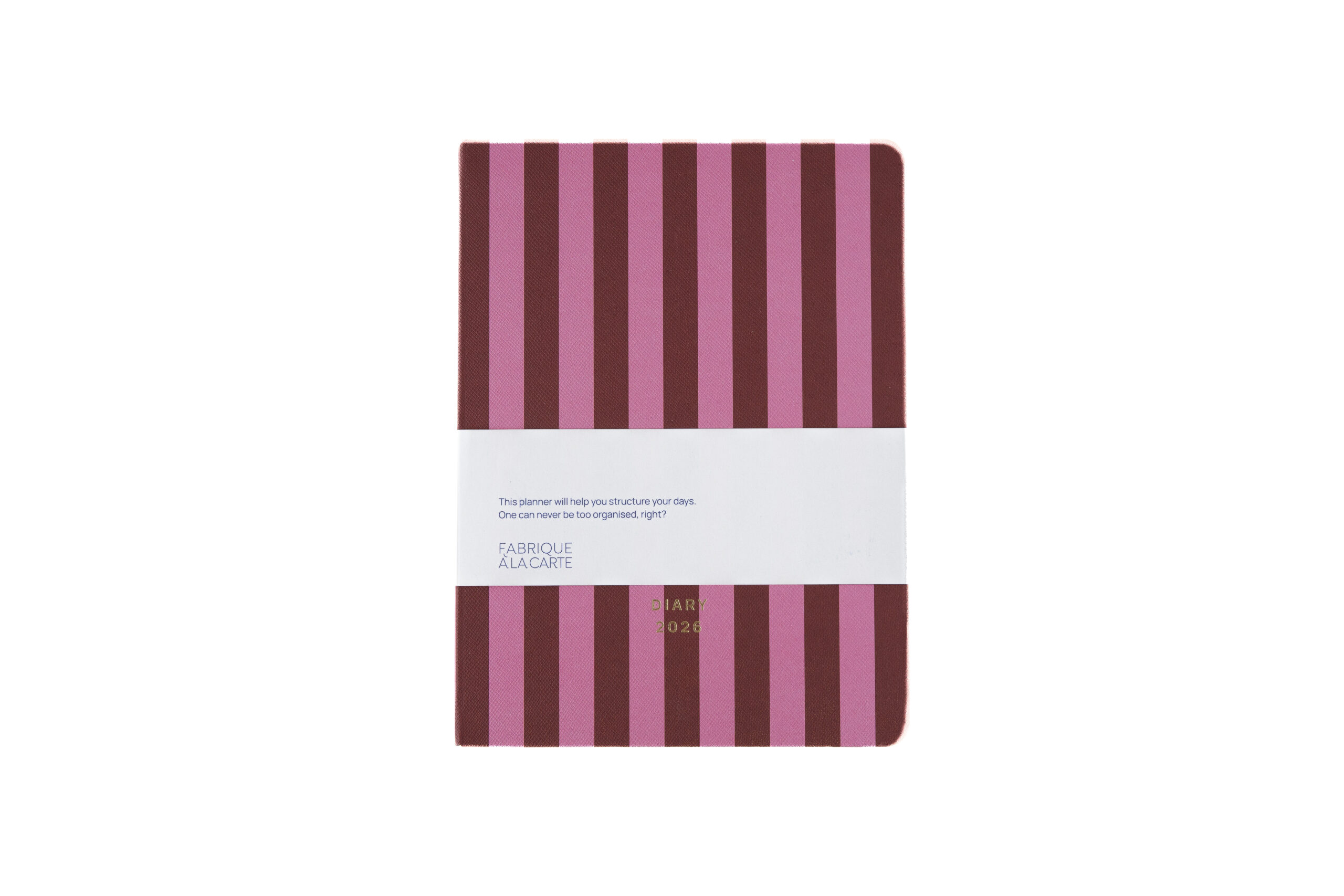 a-journal-fabrique-diary-2026-terminkalender-stripes-pink-red image 1
