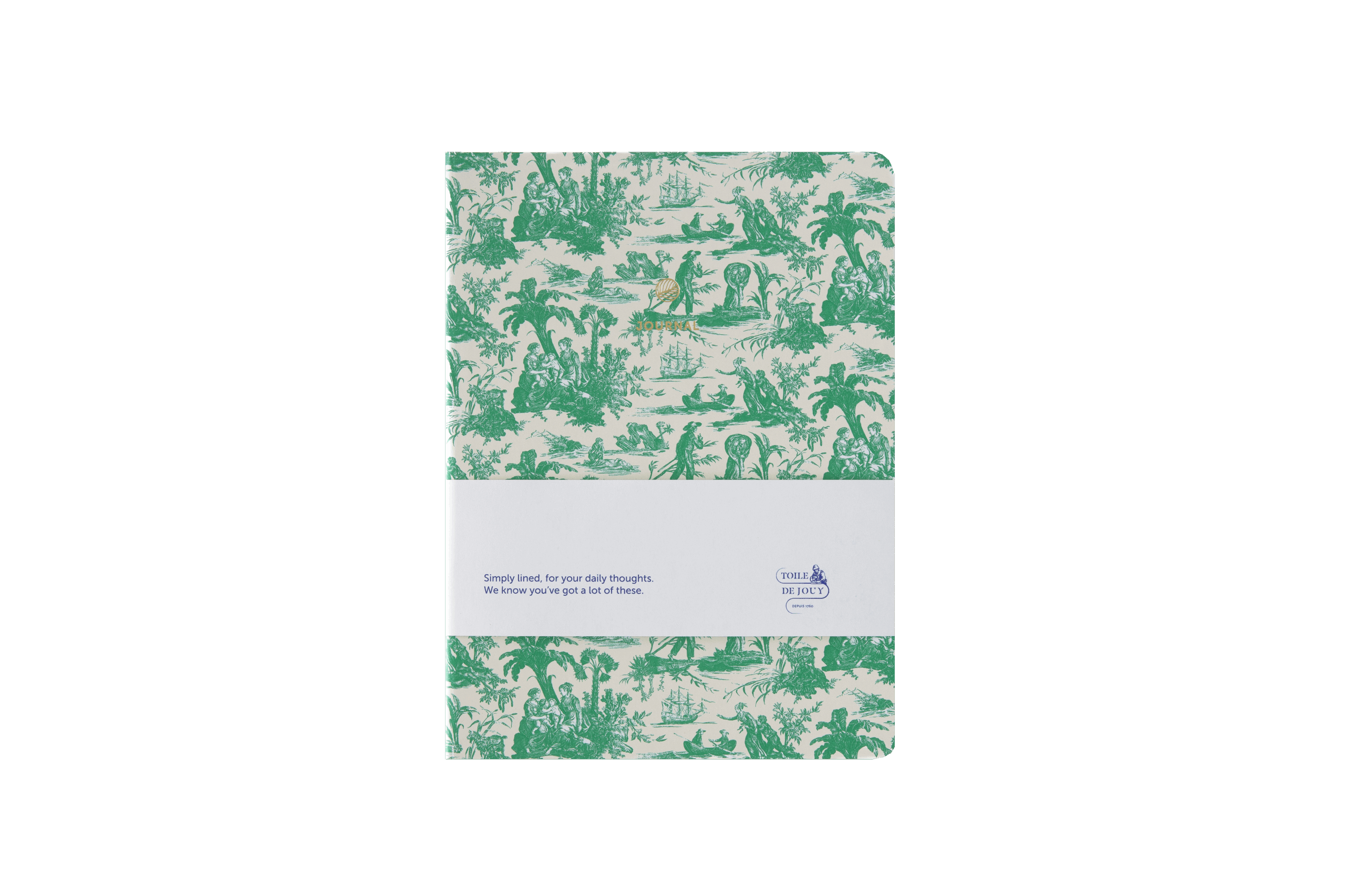 a-journal-toile-de-jouy-notizbuch-blau-gemustert image 1