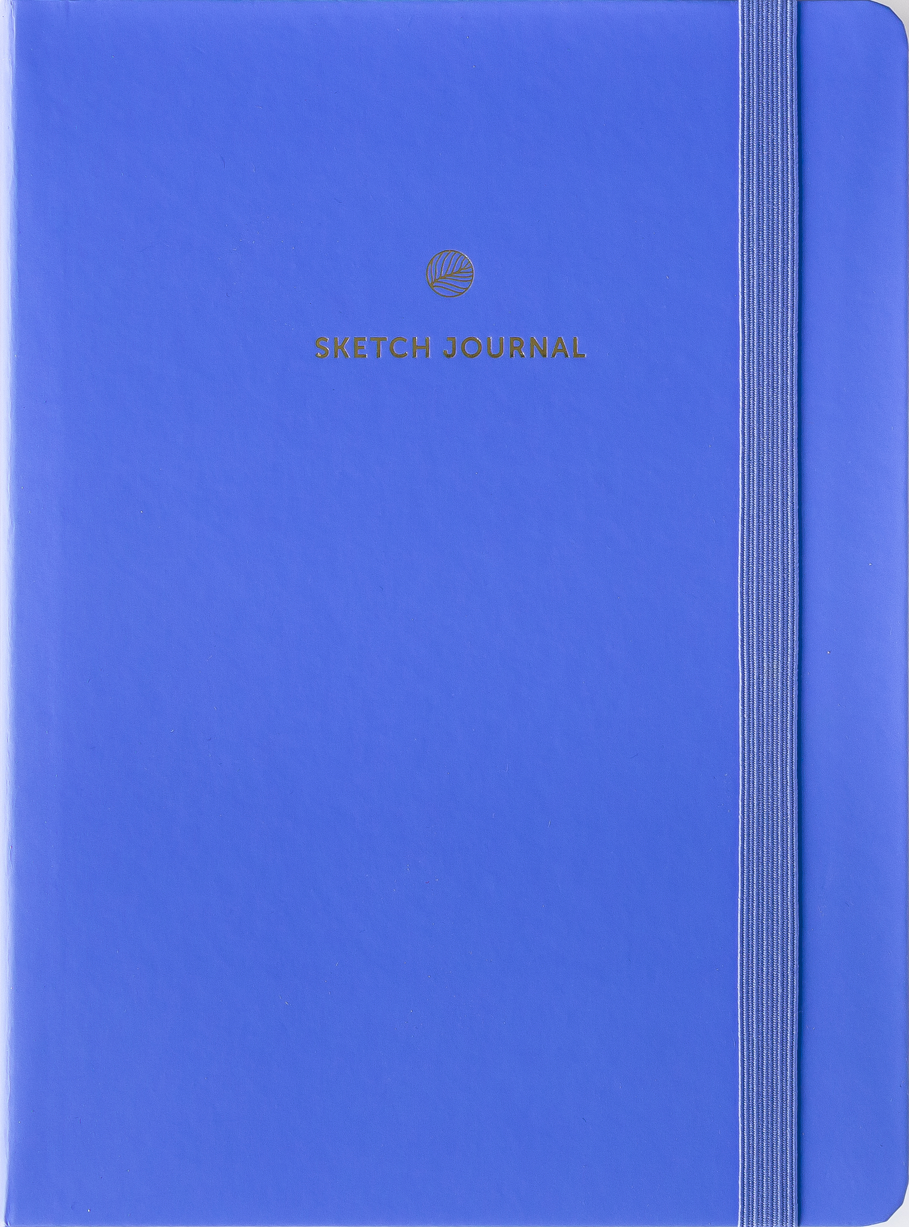 a-journal-skizzenbuch-blau-sketchbook-papier-blanko image 1