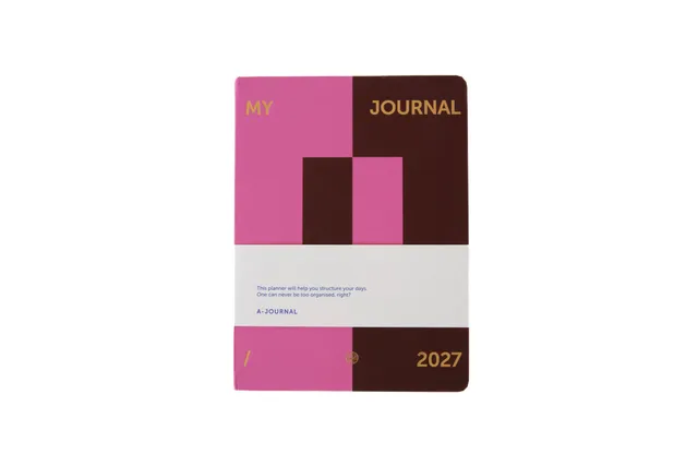 a-journal-my-journal-diary-2027-modernist-pink-bordeaux-kalender image 1
