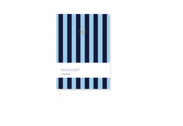 a-journal-special-journals-personal-journal-tagebuch-streifen-blau image 1