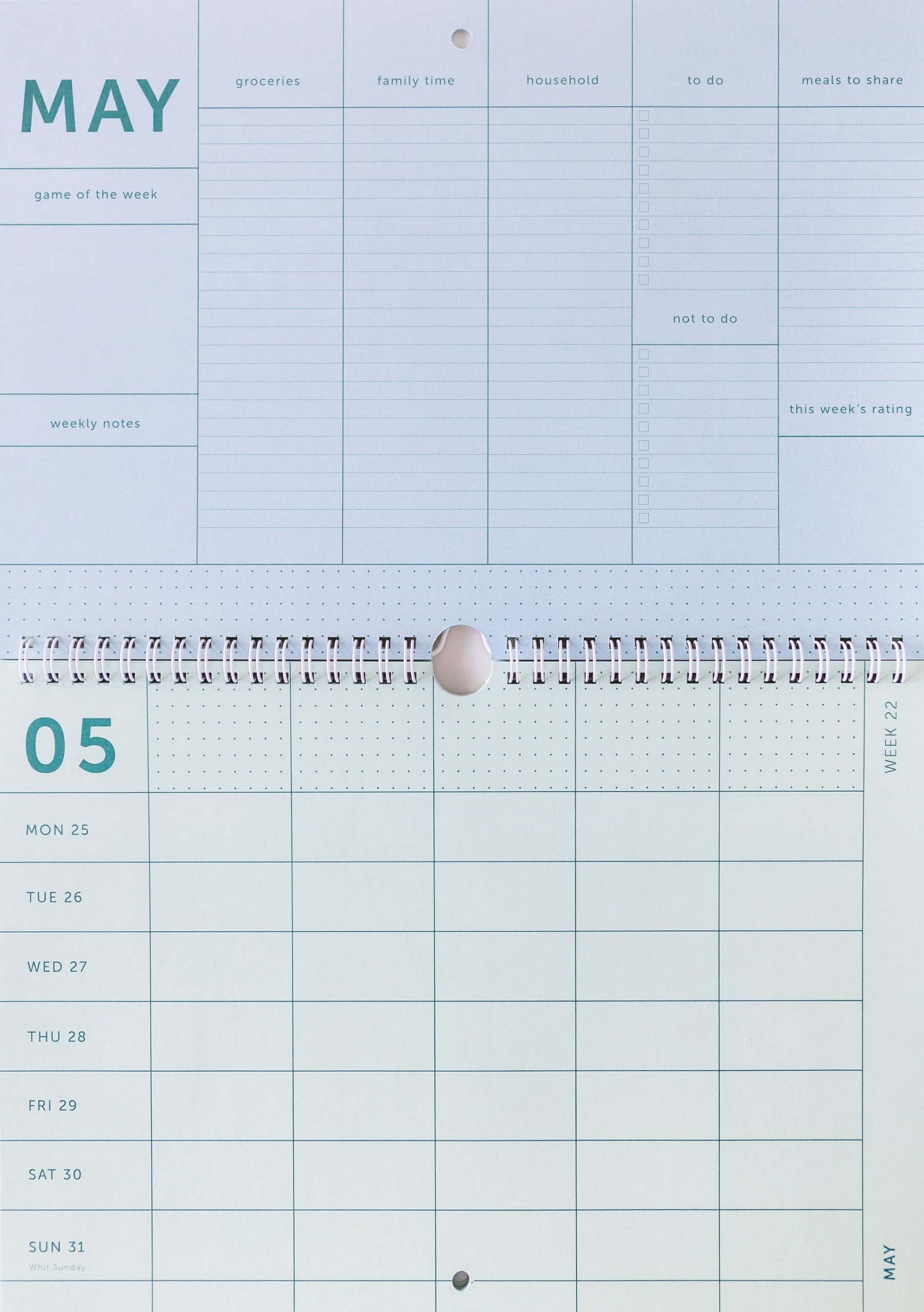 a-journal-family-planner-2020-familienkalender-mint-green image 2