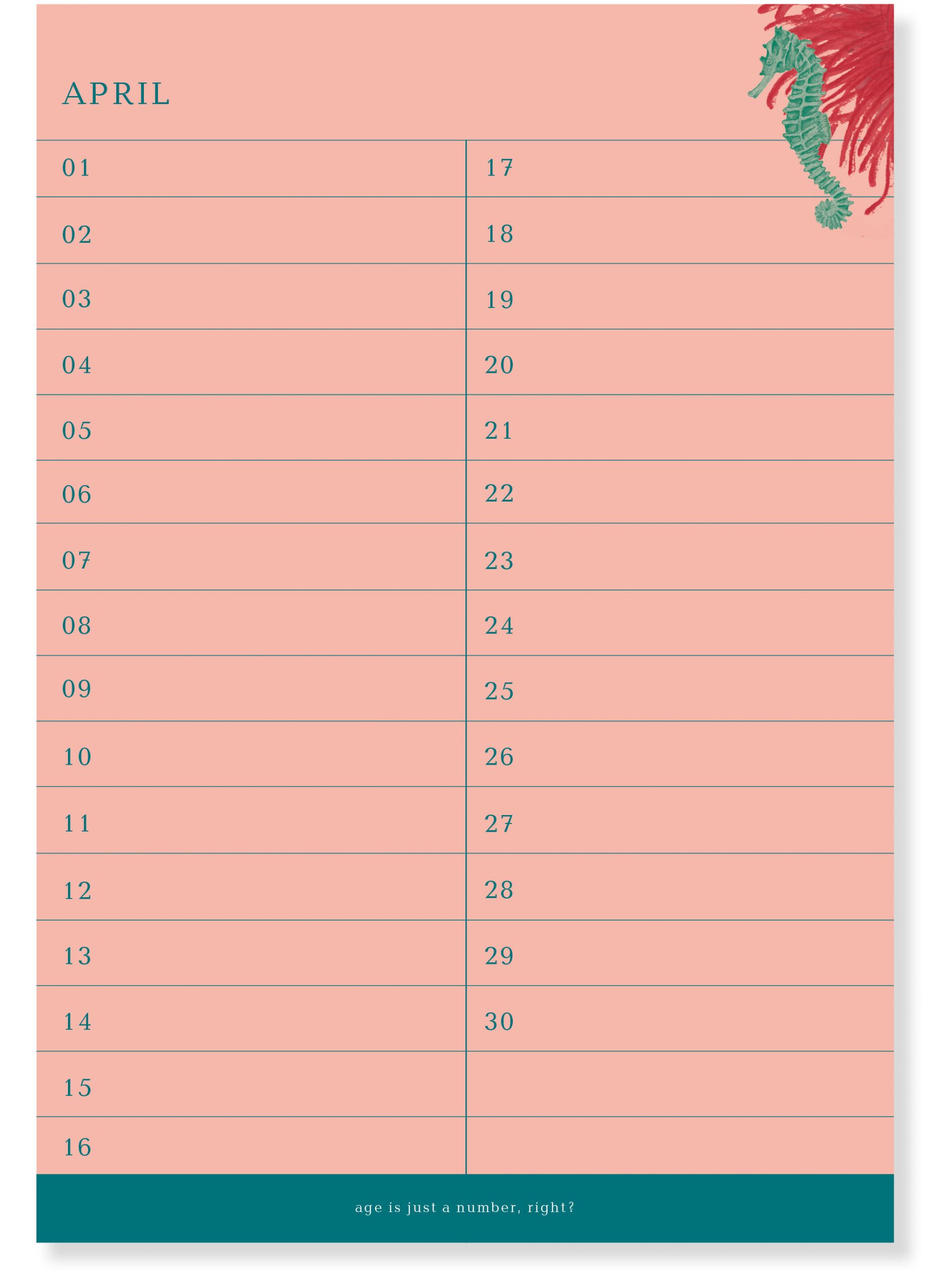 a-journal-ink-birthday-calender-aqua-geburtstagskalender-ohne-jahr image 2
