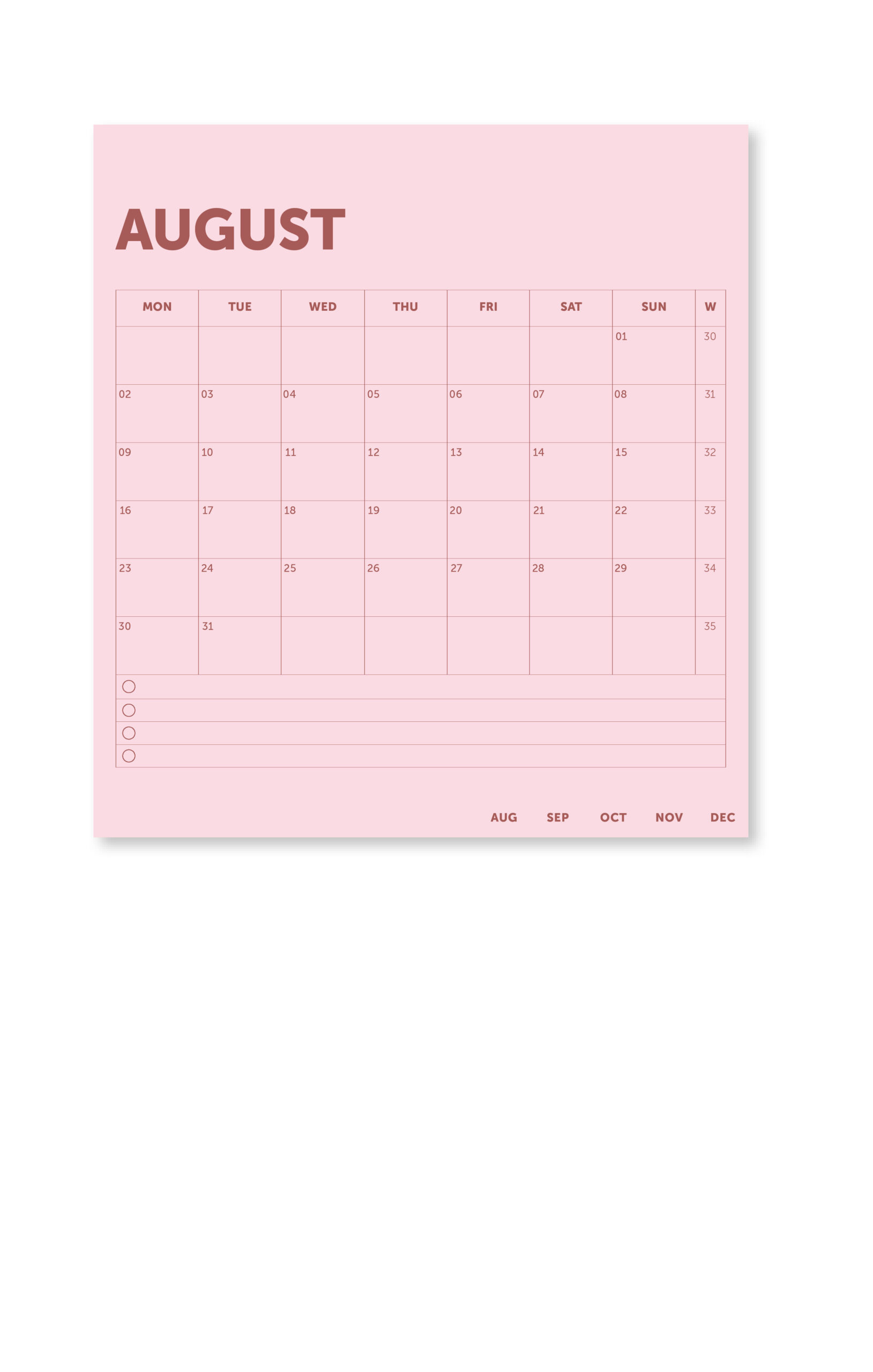 a-journal-diaries-and-planners-desk-calendar-kalender-pink-rot-2027 image 4