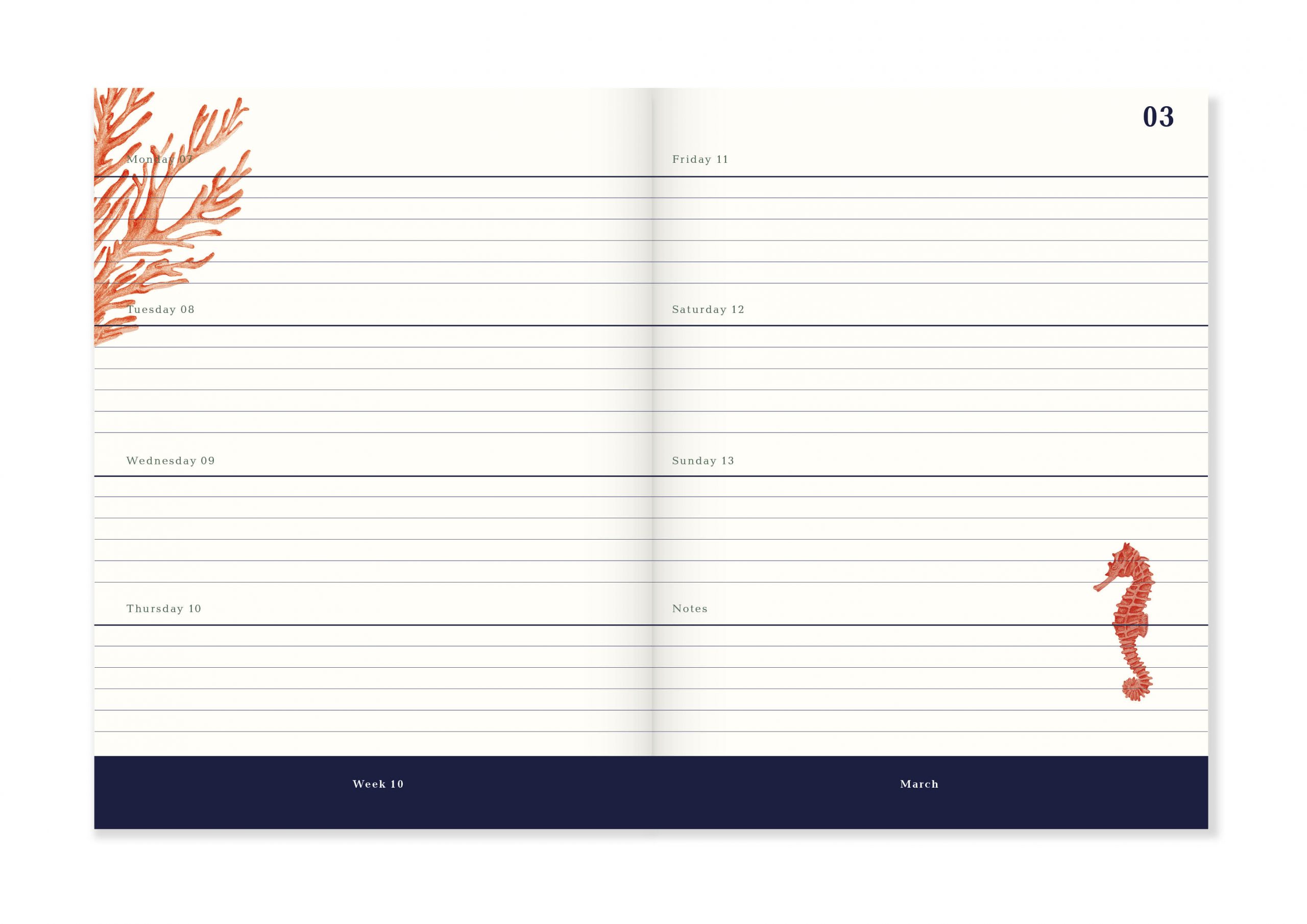 a-journal-ink-diary-2022-kalender-aqua image 3
