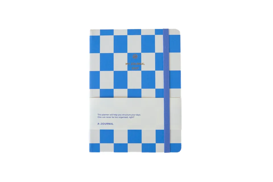 my-journal-diary-2027-tagebuch-kariert-blau image 1