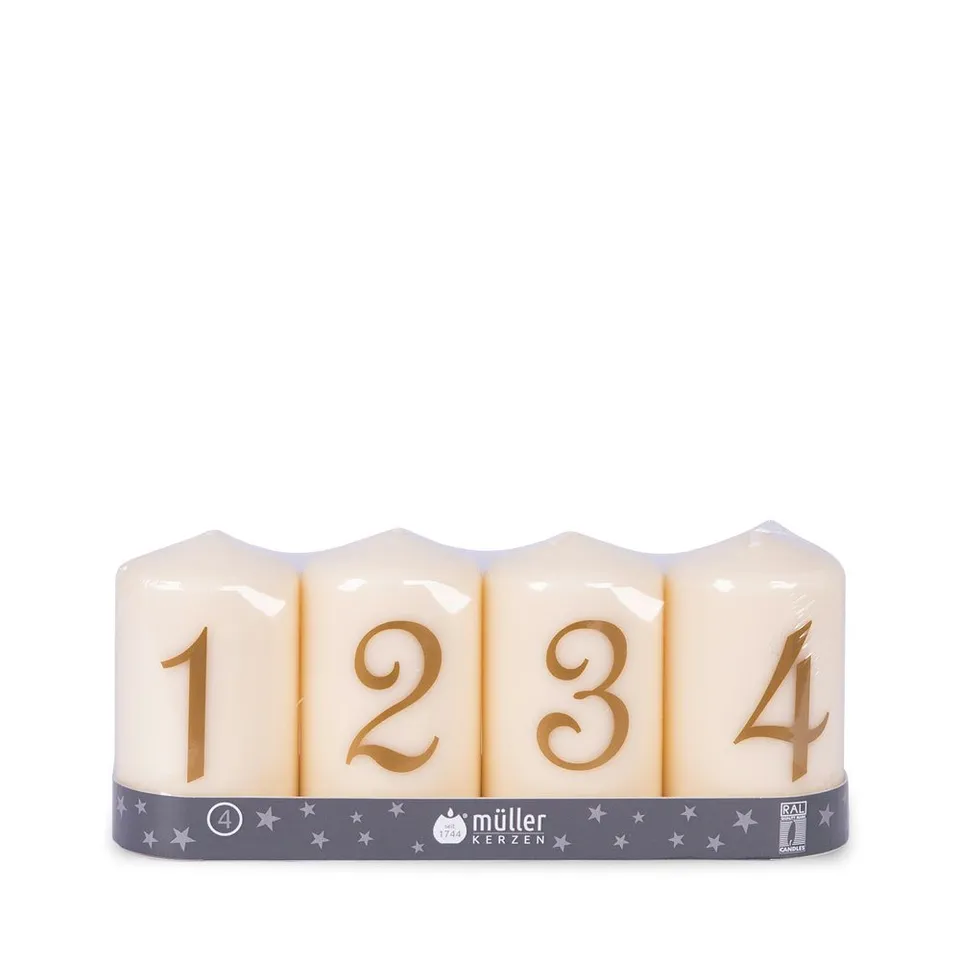 m-ller-kerzen-weihnachten-adventkerzenset-100-57-mm-4er-set image 1