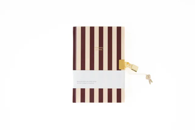 a-journal-personal-journal-tagebuch-stripes-gestreift image 1
