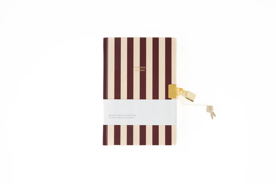 a-journal-personal-journal-tagebuch-stripes-gestreift image 1