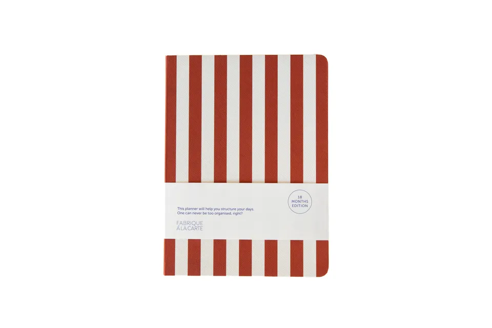 a-journal-fabrique-tagebuch-2026-2027-streifen-rot image 1