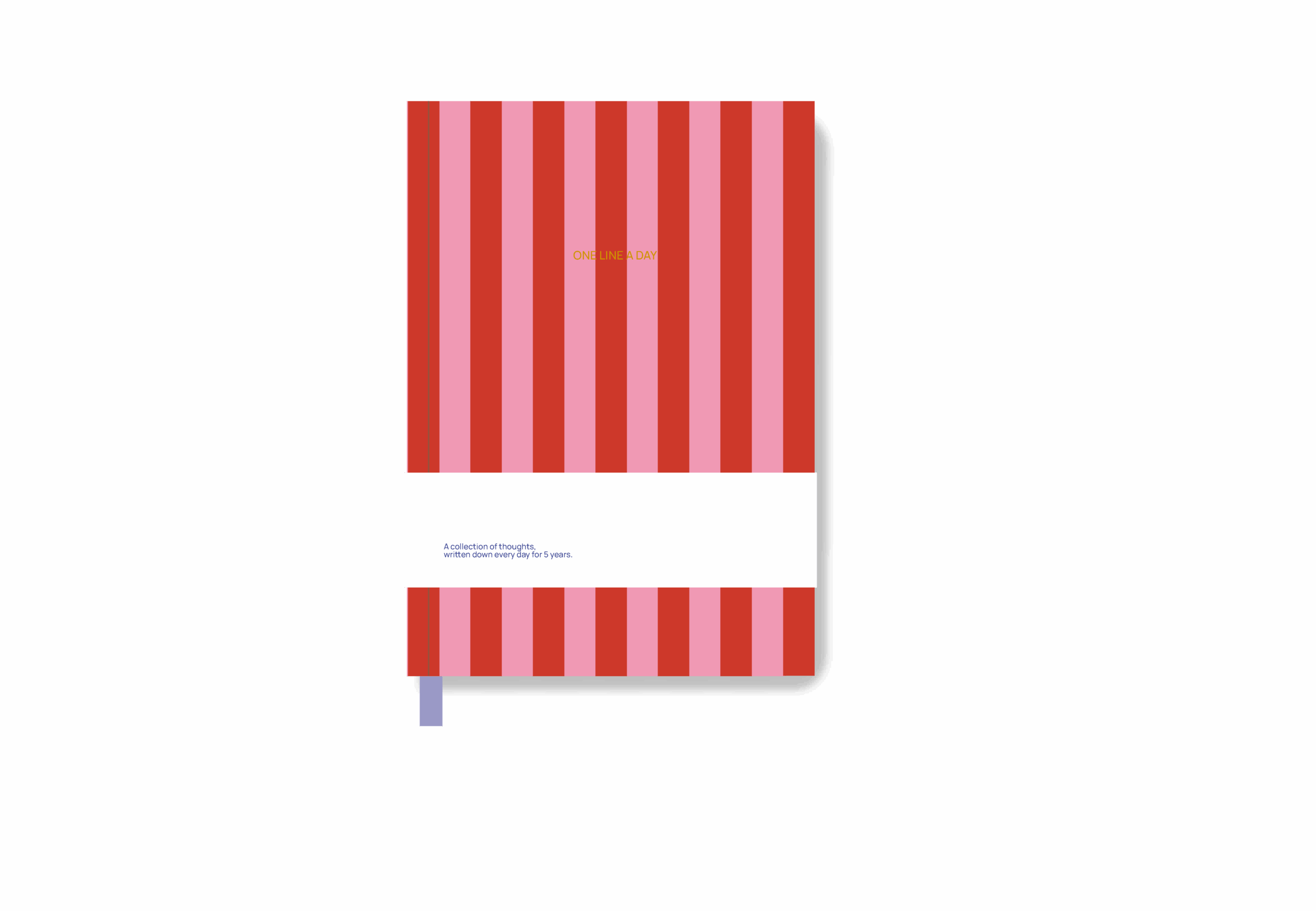 a-journal-one-line-a-day-tagebuch-stripes-pink-red image 1