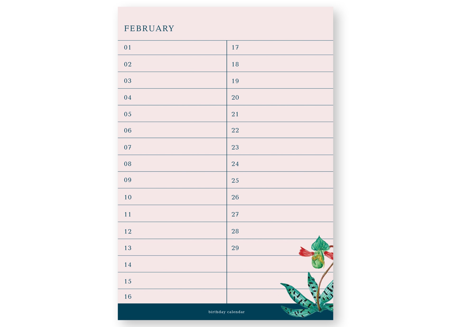 a-journal-ink-geburtstagskalender-kalender-ohne-jahr image 2