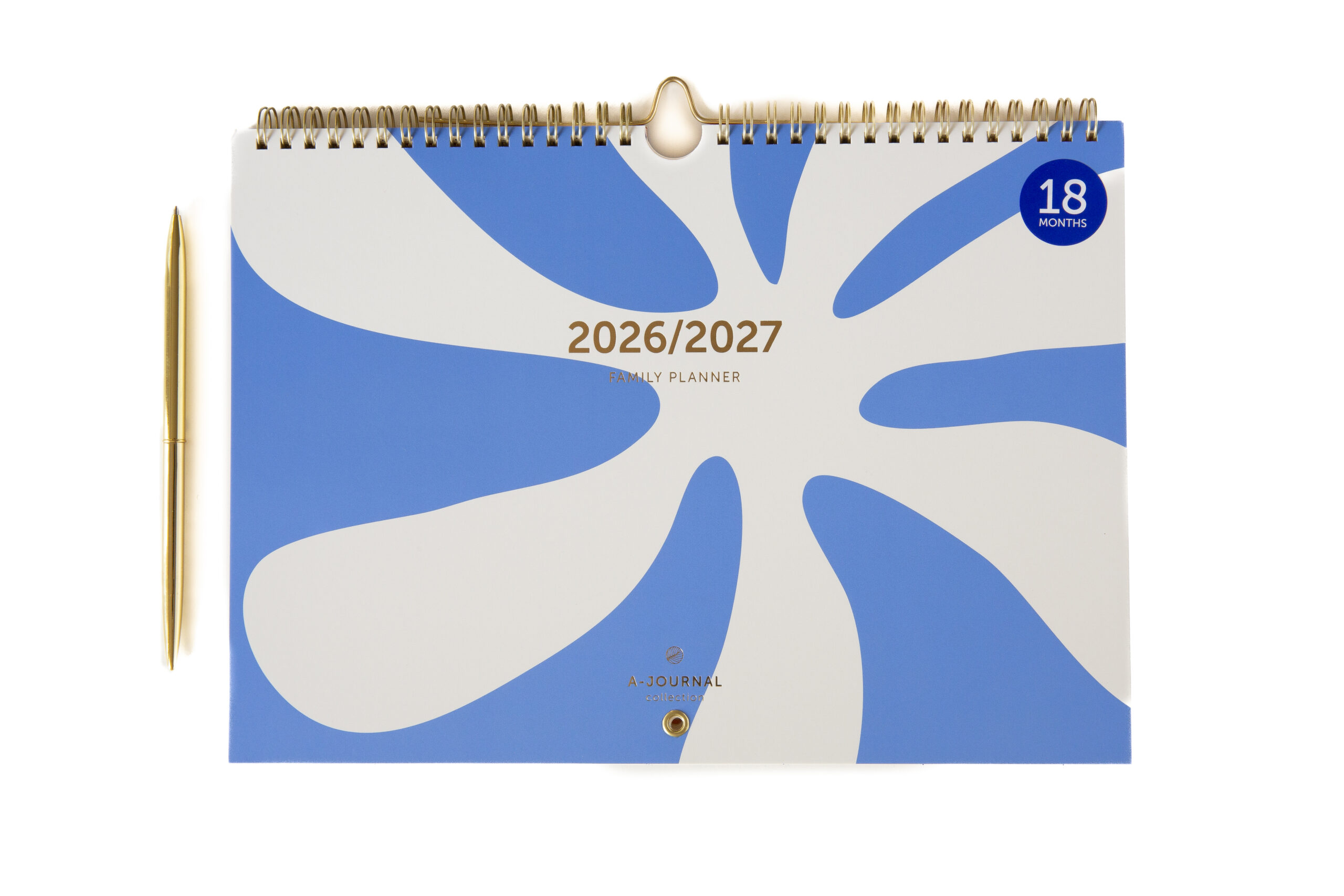 a-journal-family-planner-2026-2027-flower-blue-18-monate image 3