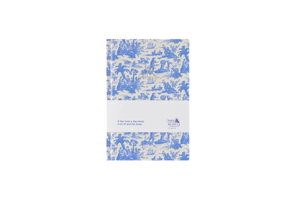 a-journal-one-line-a-day-toile-de-jouy-tagebuch-blau-5-jahre image 1