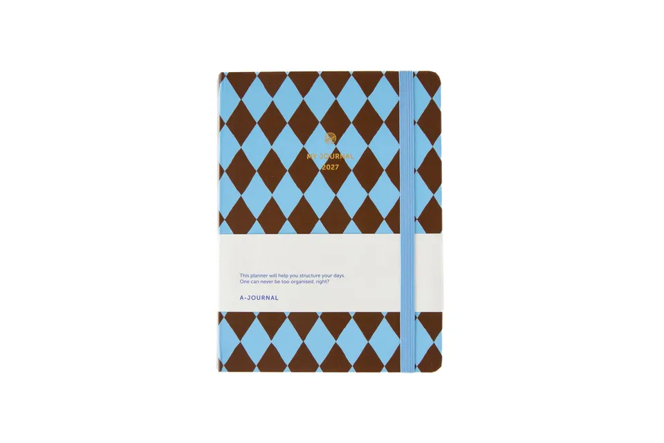 a-journal-my-journal-diary-2027-tagebuch-kariert-blau-schoko image 1