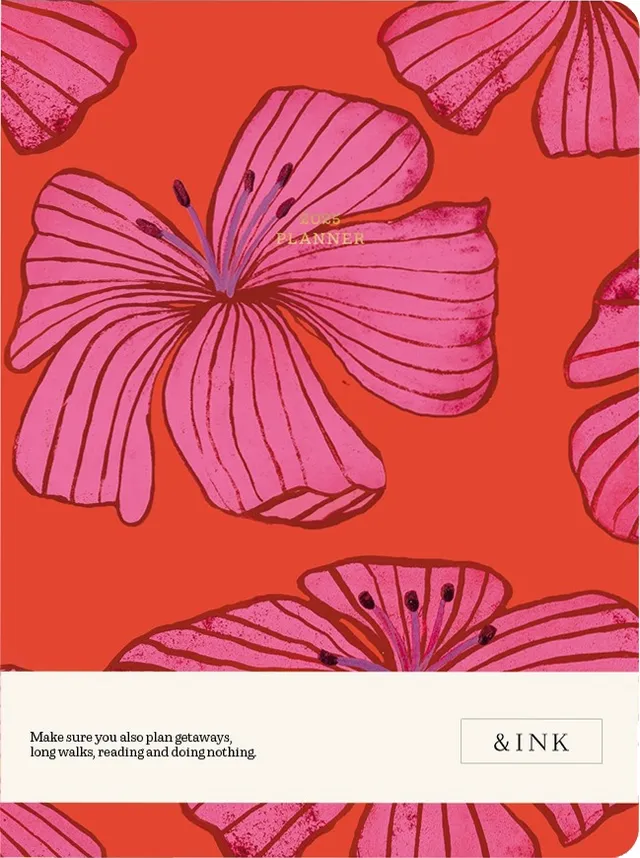 a-journal-ink-diary-2025-kalender-flower-pink-blumen image 1