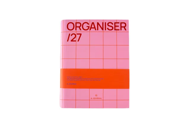 a-journal-diary-spiral-organizer-2027-kariert-pink-rot image 1