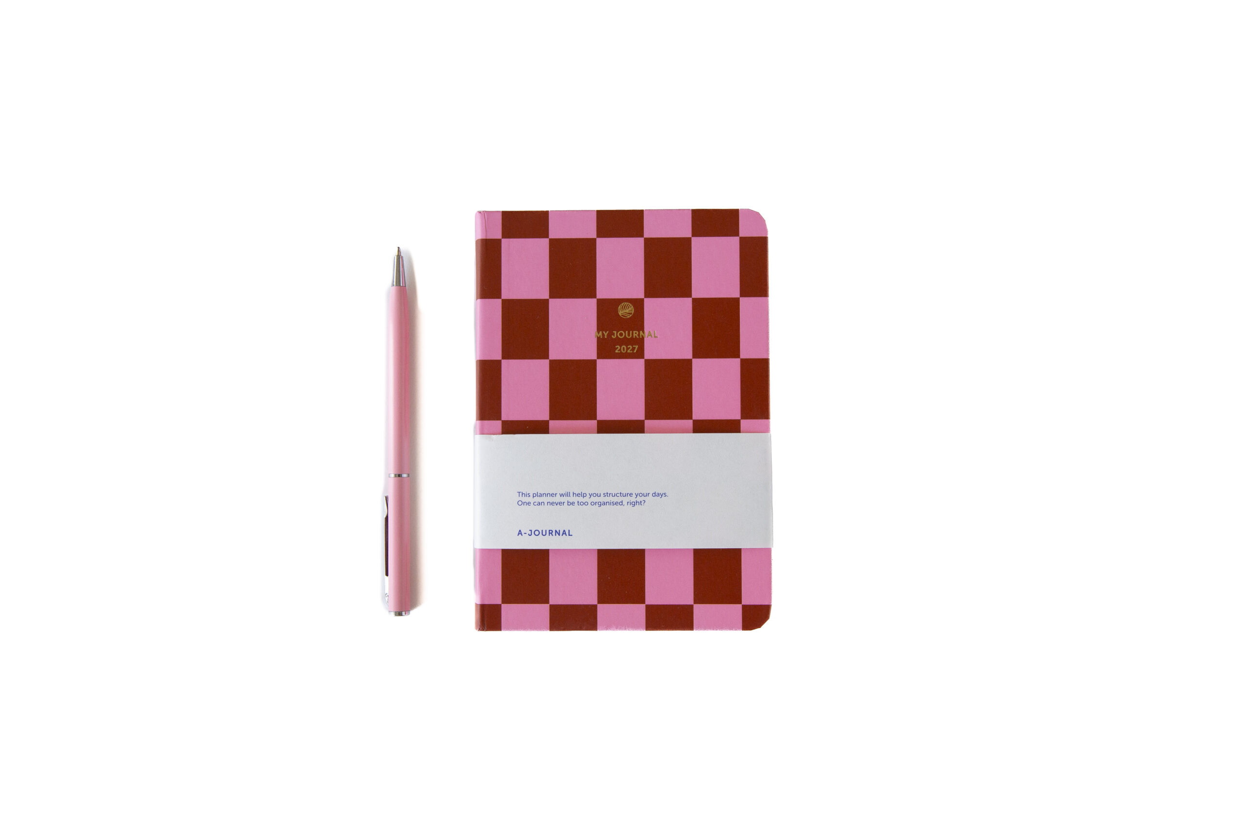 a-journal-my-journal-diary-2027-terminkalender-a6-pink-rot-kariert image 4